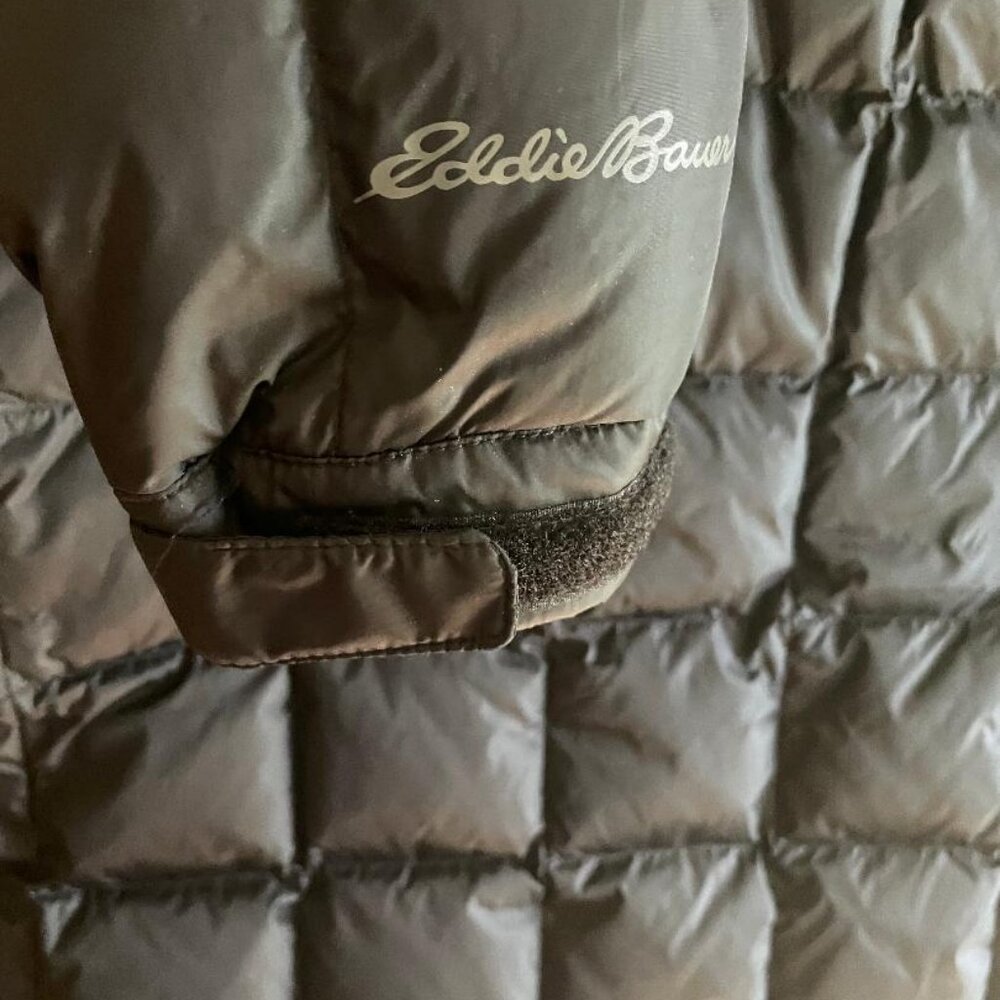 Eddie Bauer Puffer Down Hooded Black Parka - Women's Medium - Picture 5 of 7